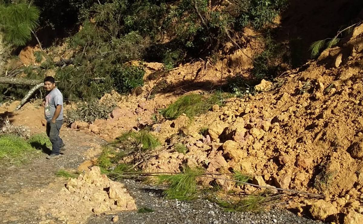 Deja “Lester” deslaves en carreteras y caminos rurales de la Mixteca y Sierra Sur de Oaxaca