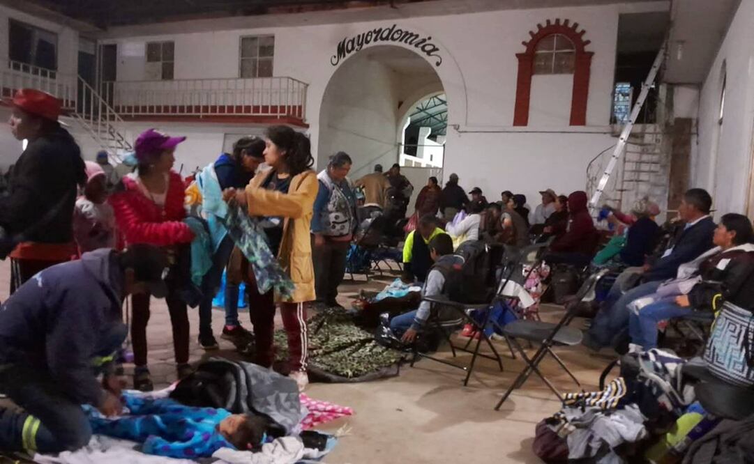 Las familias víctimas de desplazamiento forzado se encuentran refugiadas en la comunidad de Cabecera de Cañada, en espera de acciones y condiciones de seguridad. Foto: Especial