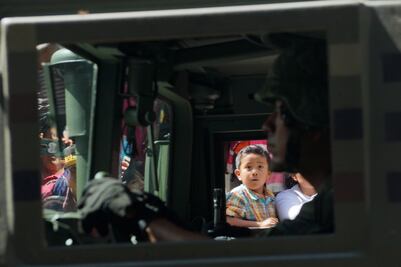 Estampas del desfile cívico militar en Oaxaca