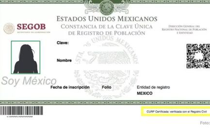 CURP con foto, así sería el nuevo documento de identificación