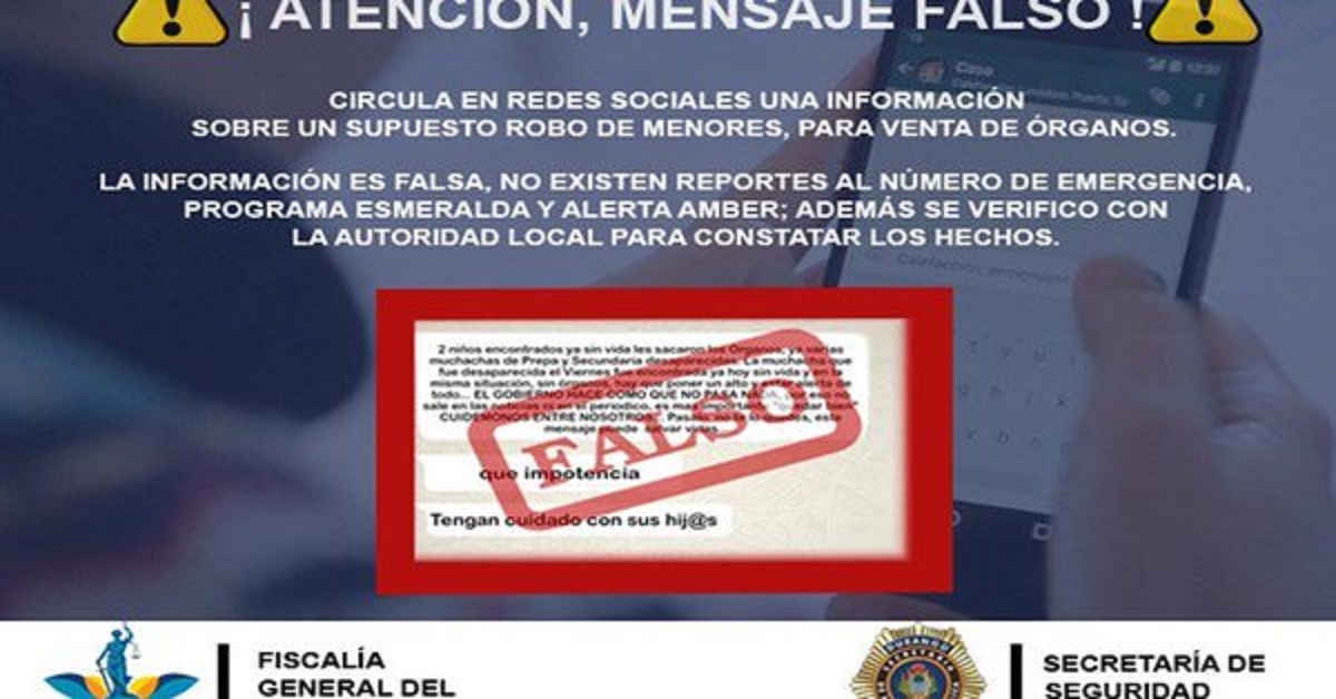 “Fake news” de robo de niños corre en seis estados