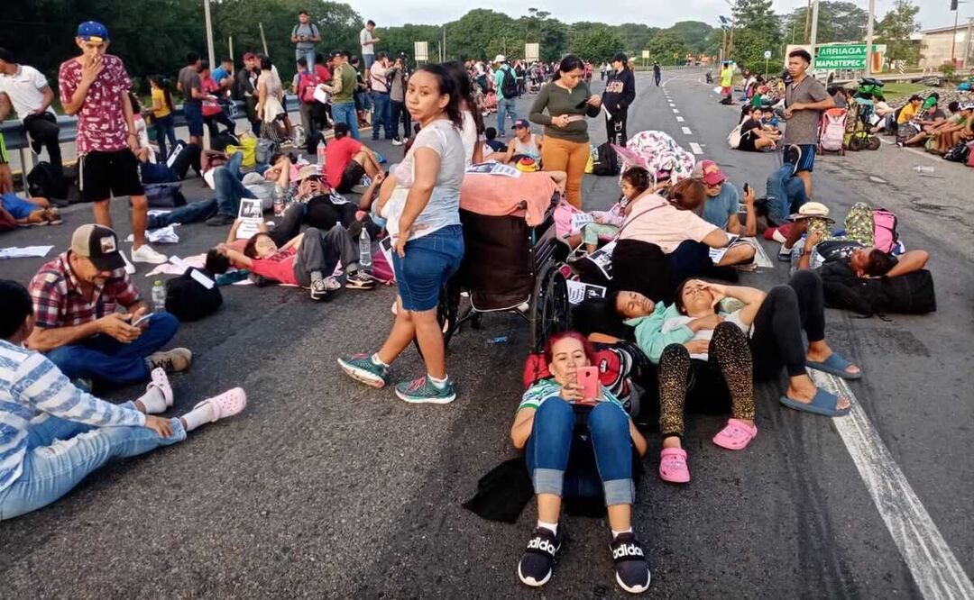 Descartan 5 mil migrantes entrar a Oaxaca como caravana. Foto: María de Jesús Peters