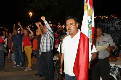 ¡Qué muera la reforma educativa!, el "antigrito" de la Sección 22 en Oaxaca
