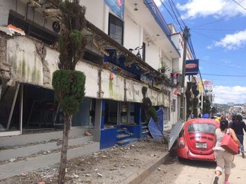 CEPCO reporta daños en palacio municipal de Huajuapan tras sismo