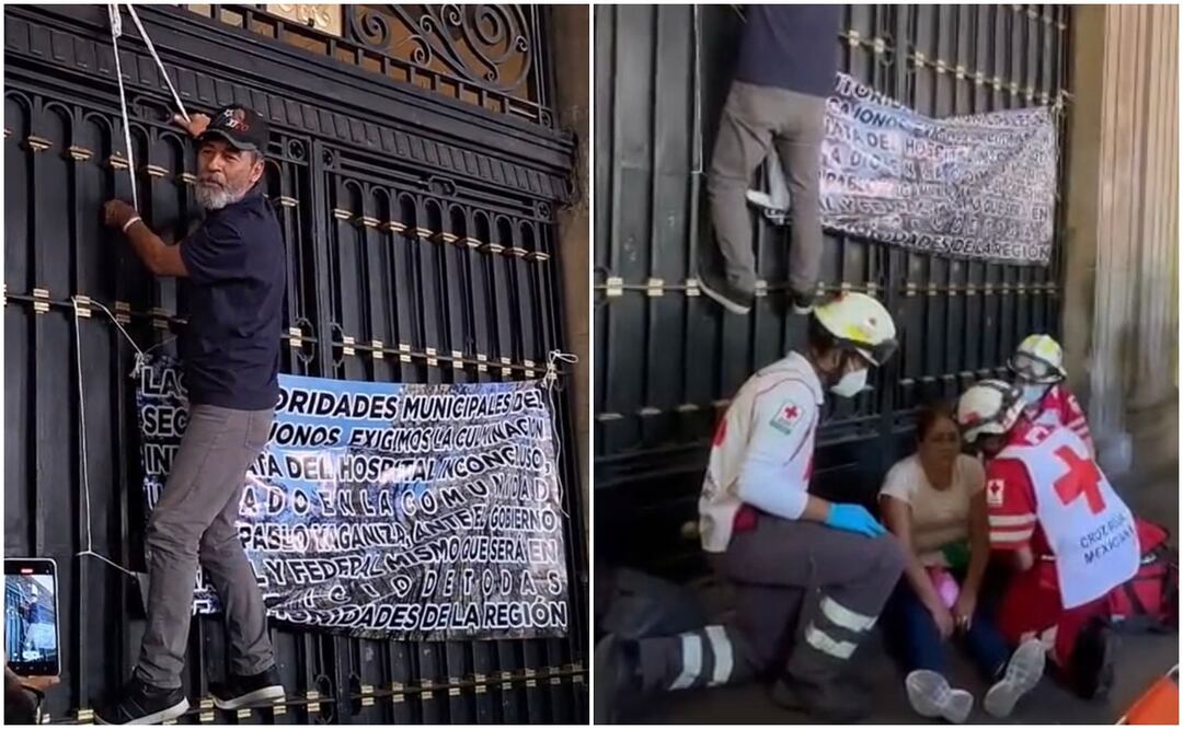 Protesta de Comités de Defensa de la 4T contra gobierno de Oaxaca deja mujer lesionada. Fotos: Especiales