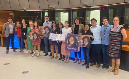 Presenta Soledad Jarquín, activista de Oaxaca, caso del feminicidio de su hija ante la Unión Europea