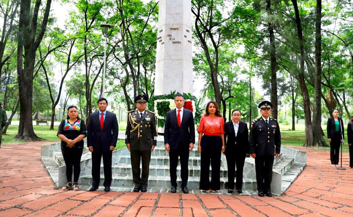 Preside Murat en Oaxaca la ceremonia por el 175 aniversario de la Gesta Heroica de los Niños Héroes. Fotos: Especiales