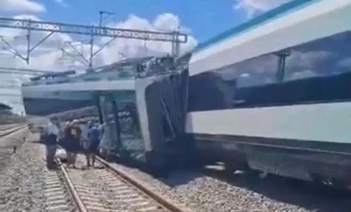 Reportan descarrilamiento de un vagón del Tren Maya en Izamal, Yucatán; no reportan lesionados