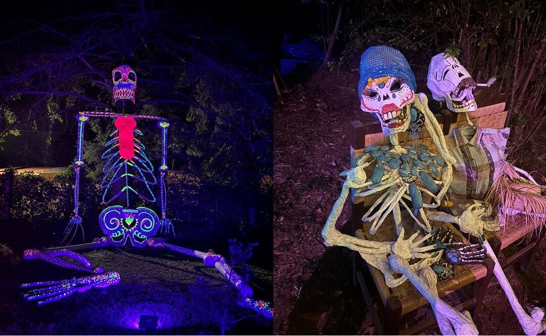 El Bosque de las Calacas tiene 130 catrinas de hasta 2 metros, leyendas y música. ¡Una experiencia completa!. Fotos: Facebook, El Bosque de las Calacas