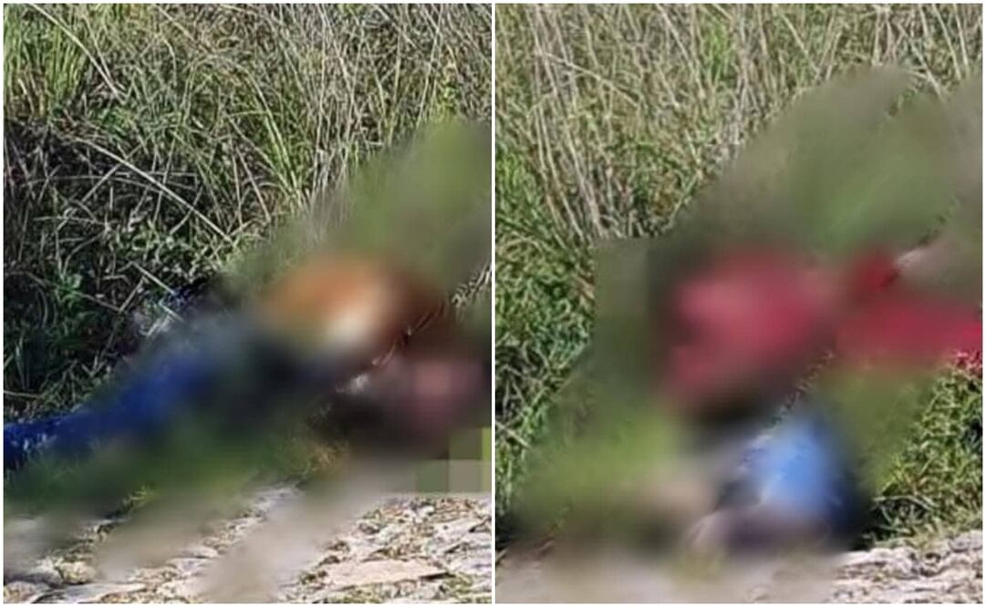 Los cuerpos fueron localizados sobre la carretera. Fotos: Especiales