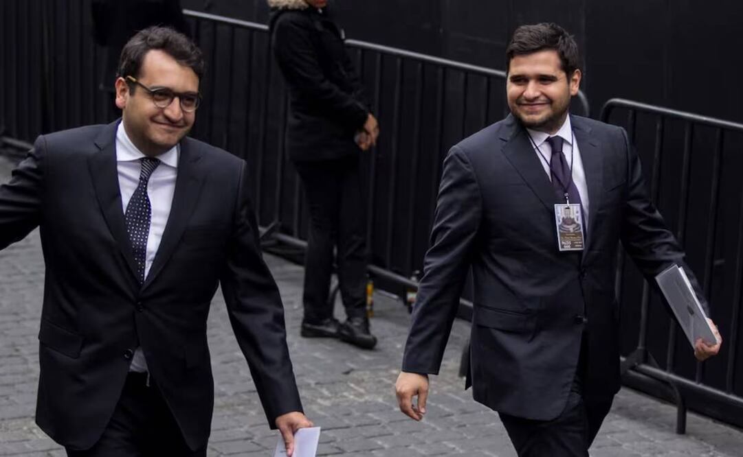 Andrés Manuel López Beltrán y Gonzalo López Beltrán, hijos del expresidente Andrés Manuel López Obrador. Foto: Galo Cañas/ Cuartoscuro