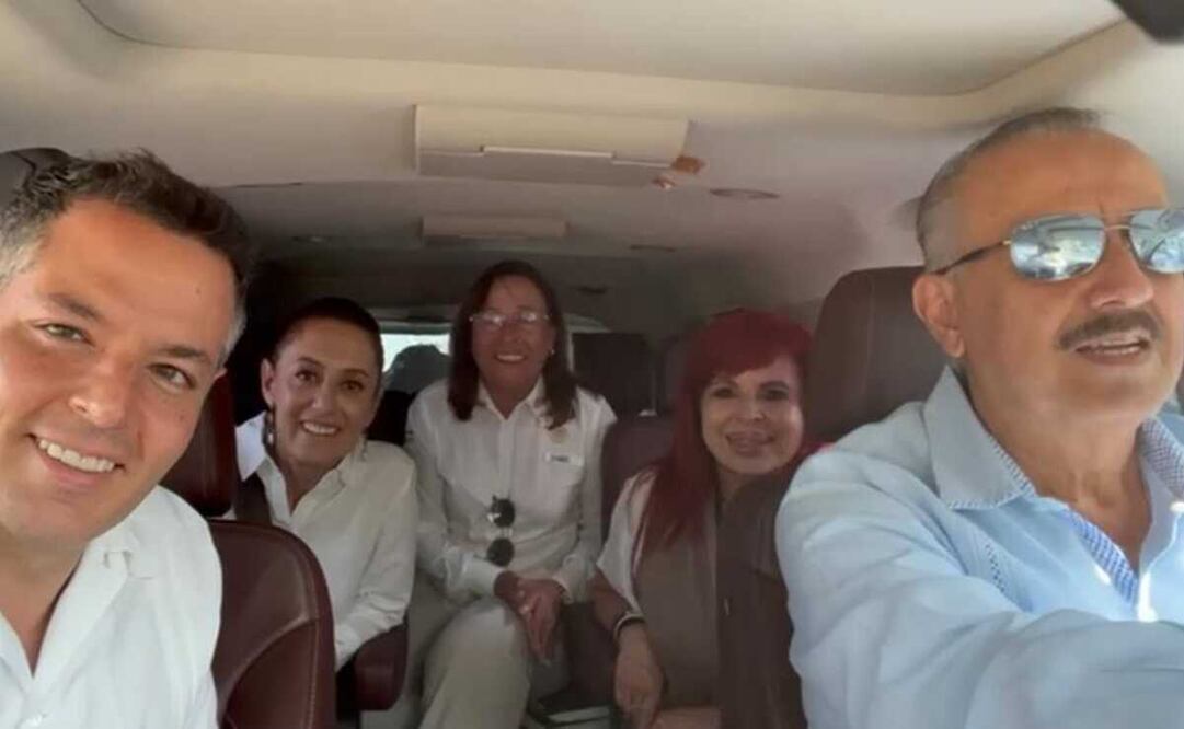 Alejandro Murat y Claudia Sheinbaum visitaron la refinería de Dos Bocas en compañía de Carlos Manuel Merino, Layda Sansores y Rocío Nahle. Foto: Gobierno de Oaxaca