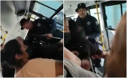VIDEO: Policía de Oaxaca disparó su arma para bajar a normalistas de autobús
