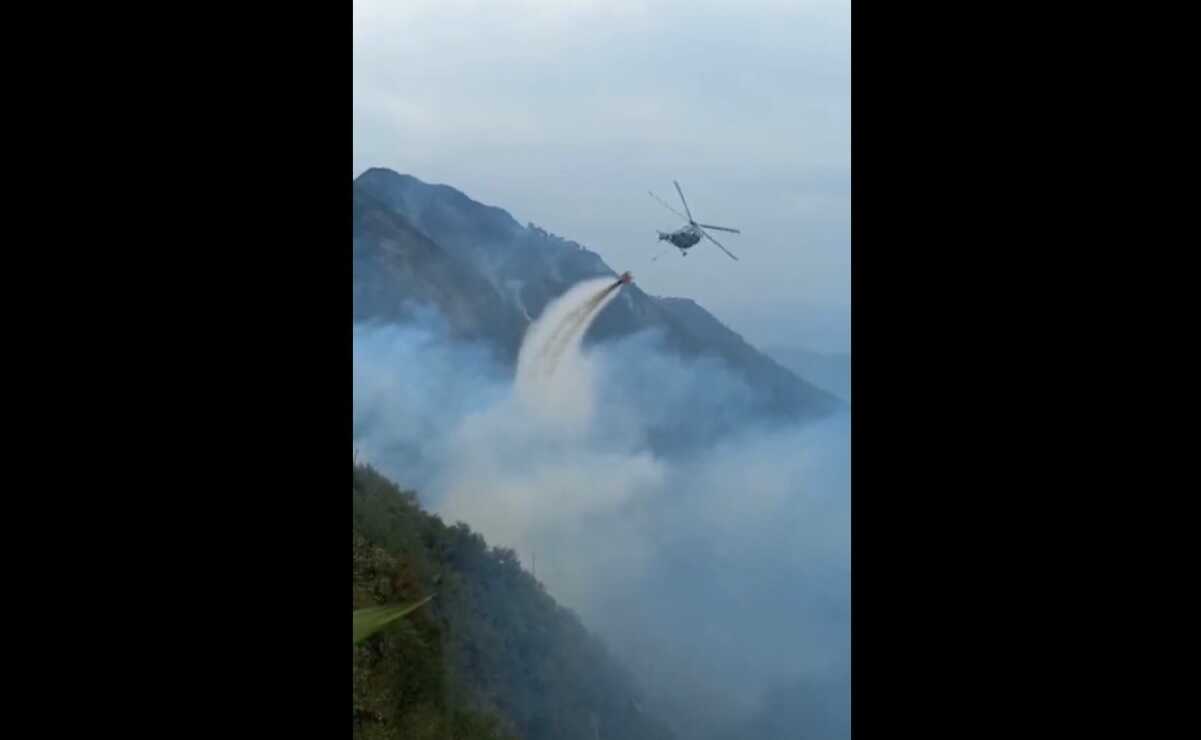 Avanza liquidación de incendios forestales en Quiotepec y Bautista Atatlahuca, Oaxaca. Foto: Especial