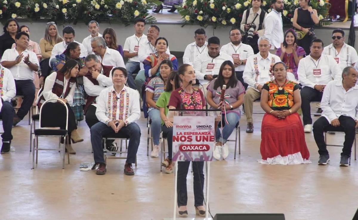 AMLO me pidió lograr que a los ministros de la SCJN los elija el pueblo, dice Sheinbaum en Oaxaca