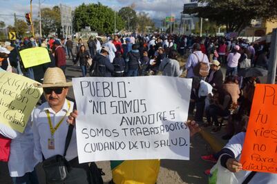 Sector salud da la espalda a Díaz Pimentel; no cesarán protestas