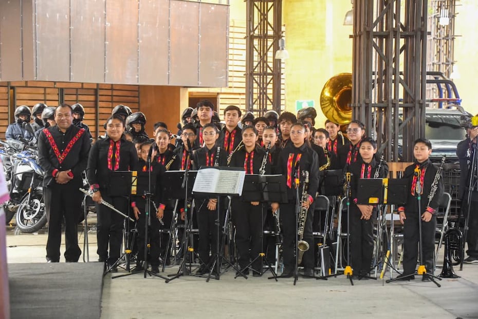 Banda Sinfónica Infantil de Tlaxiaco. Foto: Gobierno de Oaxaca.