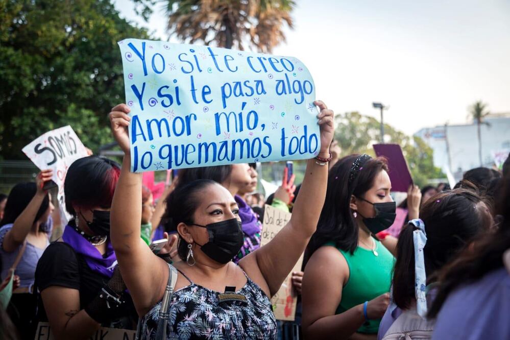 “Gobierno de Oaxaca mantiene mensaje de permisividad ante violencia contra las mujeres”. Foto: Claus Mendoza