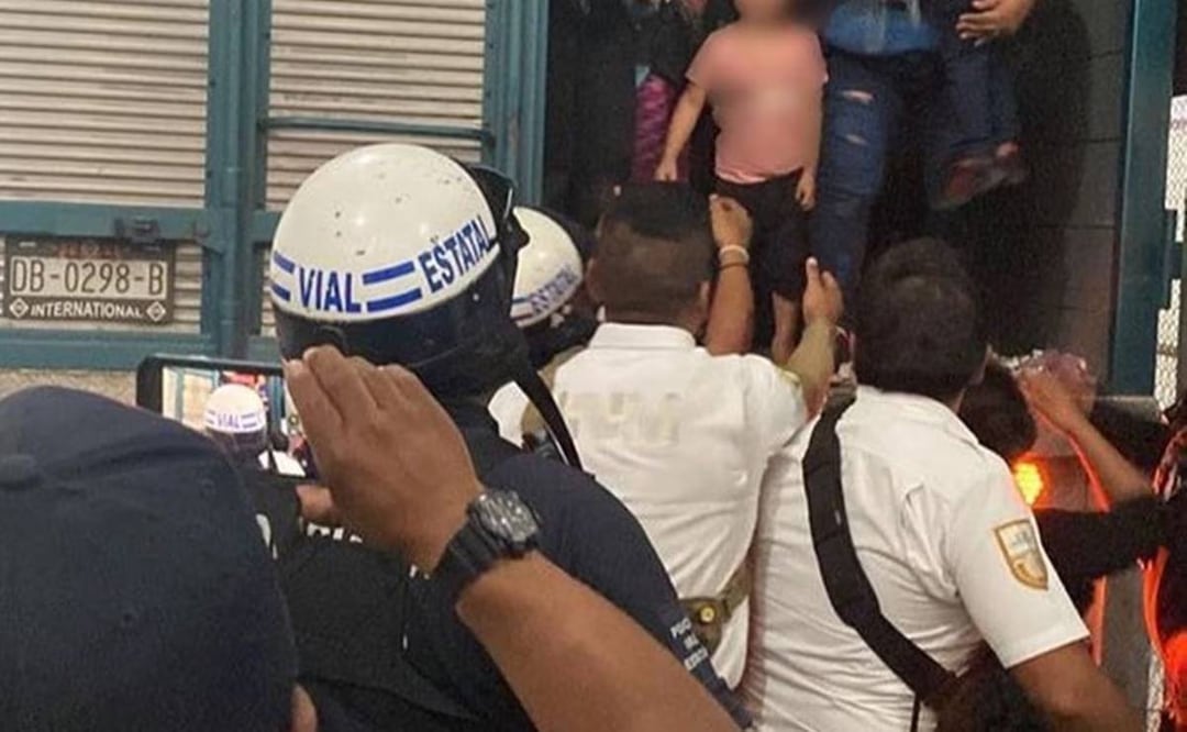 Operativo del INM en Oaxaca. Foto: Cortesía INM