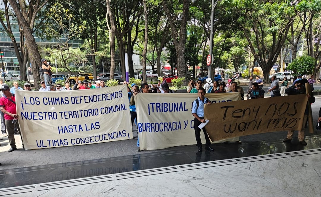 Comuneros chimalapas de Oaxaca protestaron en la CDMX. Foto: Especial