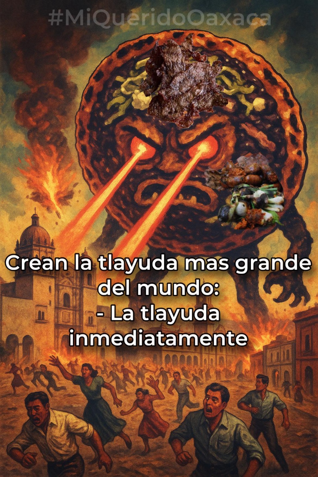 La Tlayuda más grande del mundo. Foto: redes sociales