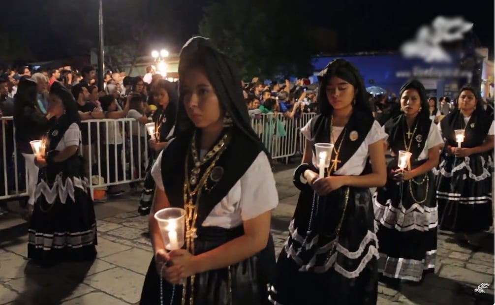 Procesión del silencio en Oaxaca. Foto: YouTube/Vive Oaxaca.