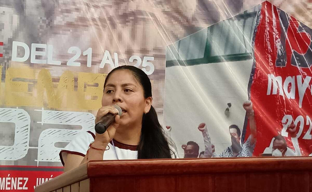 La profesora ayuujk Yenny Pérez se convierte en la primera secretaria general de la Sección 22 de Oaxaca | El Universal Oaxaca