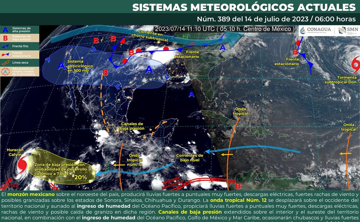 Advierten de fuertes lluvias y tormentas eléctricas en 3 regiones de Oaxaca por onda tropical número 12. Foto: Especial