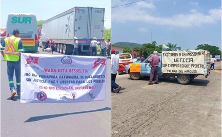 Bloqueos asfixian el Istmo de Tehuantepec; habitantes exigen agua y reparación de caminos