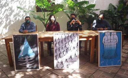 Una gota de agua que está muriendo, pieza ganadora de la Cuarta Bienal de Cartel Oaxaca