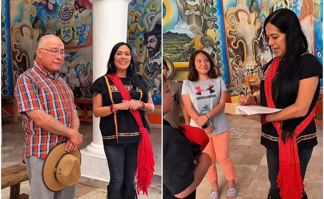 El regalo que hizo Lila Downs a la Casa de la Cultura de Tlaxiaco, Oaxaca. 
Foto: IG@liladowns