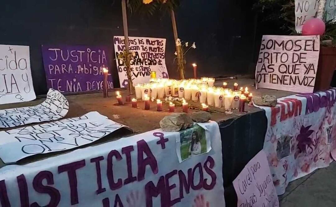 “La policía no me cuida, me asesina", protestan en Oaxaca para exigir justicia para Abigail. Foto: Cortesía