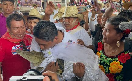 Celebran la paz y las cosechas con casamiento del edil de Huamelula, Oaxaca, con la Princesa Lagarta
