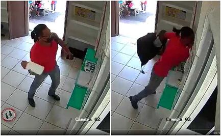 VIDEO. Sujeto agrede a taquillera en Oaxaca; rompe ventanilla y se corta el brazo