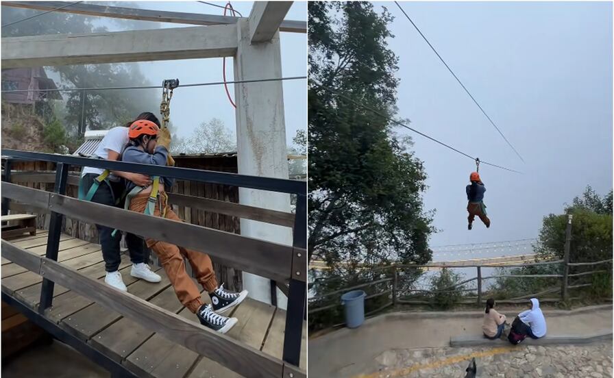Vuelo entre las nubes, así es la experiencia de tirolesa en San José del Pacífico