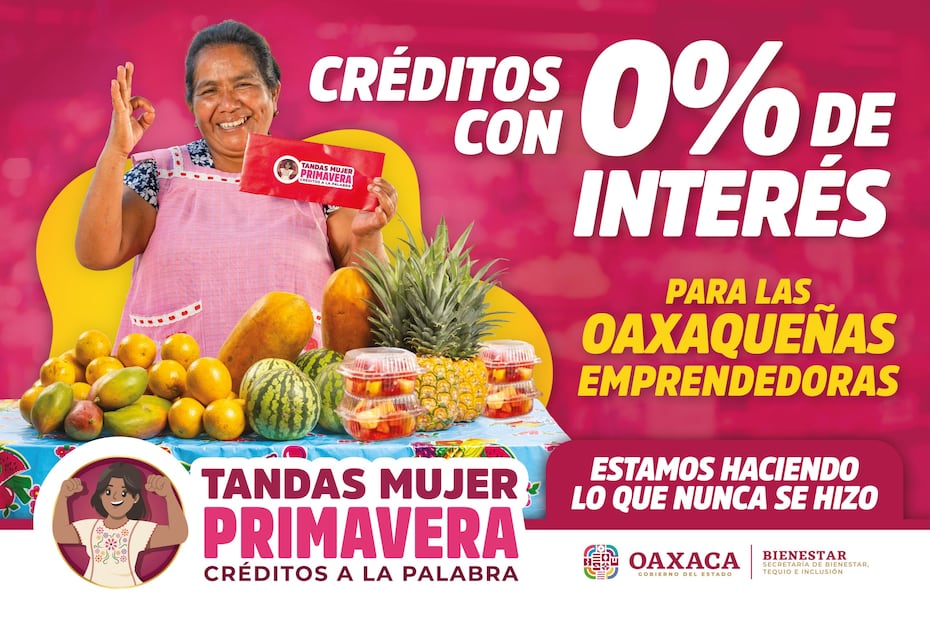 Tandas Mujer Primavera. Foto: Gobierno de Oaxaca.