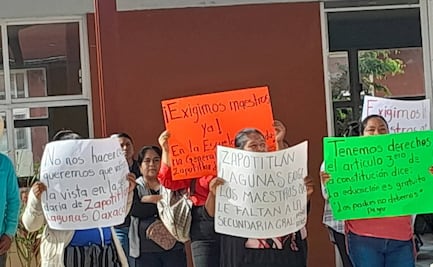 Retienen a maestros en Zapotitlán Lagunas, Oaxaca; exigen cumplir la planilla de trabajadores de secundaria