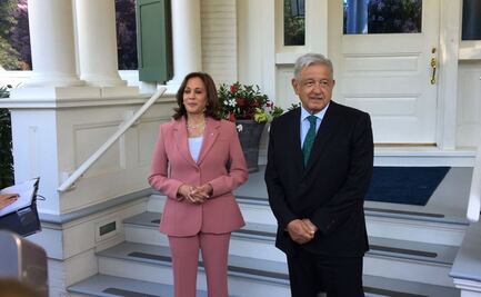 AMLO se reúne con Kamala Harris, de gira por EU
