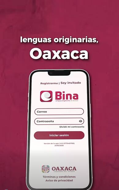 Bina, la nueva aplicación para aprender los idiomas originarios de Oaxaca. Foto: Gobierno de Oaxaca
