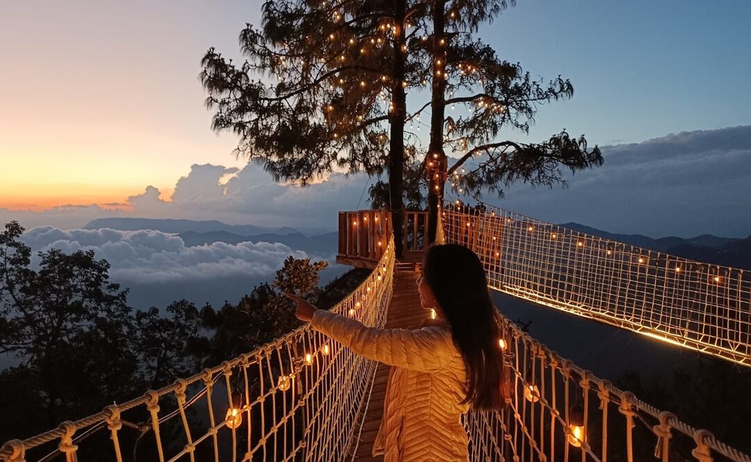 El puente colgante de San José del Pacífico es de inspiración para propuestas matrimoniales. Foto: Restaurant Itoo - Benzaa Ecoresort