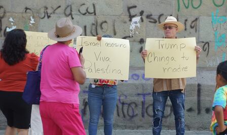 “Trump es un delincuente, y hay que decirlo”, protesta cubano en Oaxaca contra Presidente de EU
