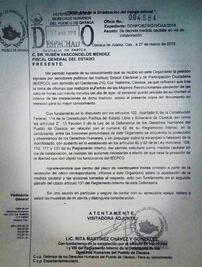 Emplaza DDHPO a Segego y Fiscalía, a liberar trabajadores del IEEPCO retenidos