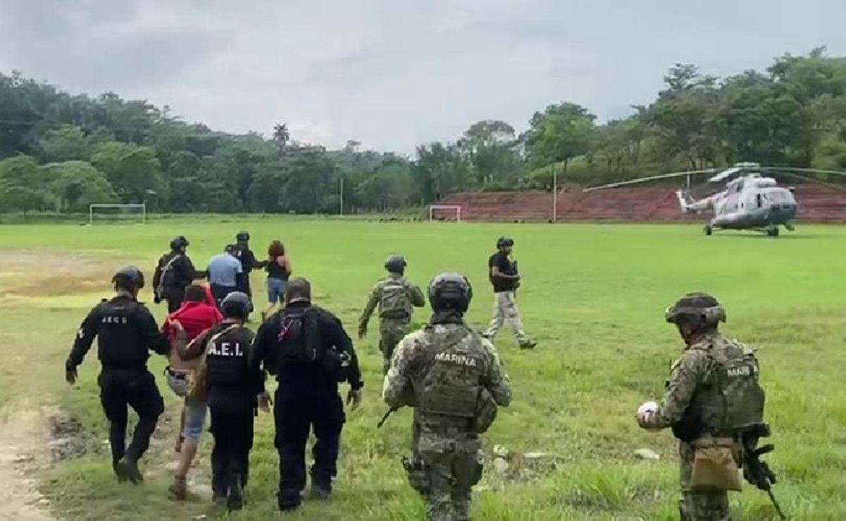 Catean 10 casas de seguridad y hallan restos humanos en mega operativo en la Cuenca de Oaxaca. Foto: Especial