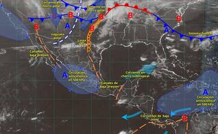 Pronostican vientos de hasta 120 km/h en el Istmo de Oaxaca por frente frío número 41