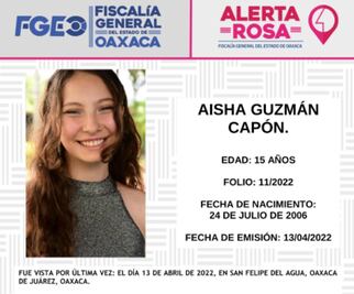 “Todavía no esta en casa", dice madre de Aisha, joven de 15 años desaparecida en Oaxaca; pide ayuda ciudadana