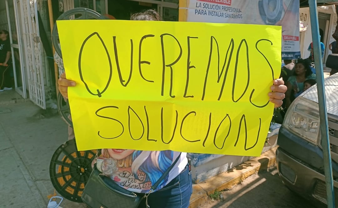 Protestan en Salina Cruz, Oaxaca, por desabasto de agua desde hace 3 meses. Foto: Especial