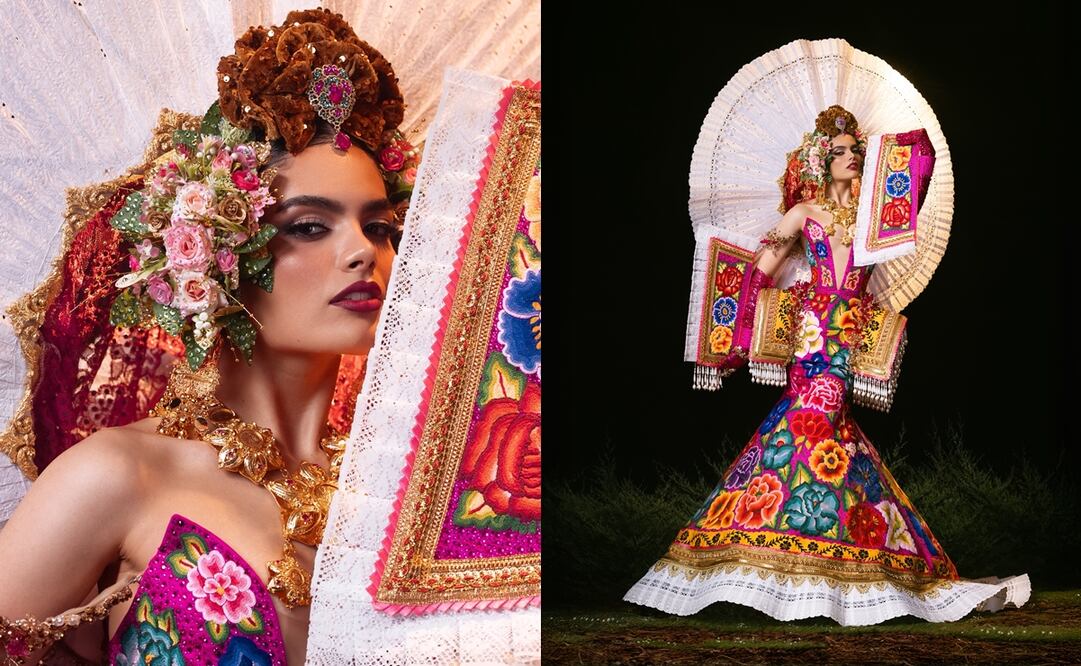Oaxaca brilló en Miss Universo México con un vestido de Juchitán de Zaragoza que deslumbró en la pasarela. Fotos: Joel Garcia Alta Moda