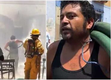 Cohetón desata incendio en hotel de la ciudad de Oaxaca; destacan usuarios de redes valor de “Pipero man”