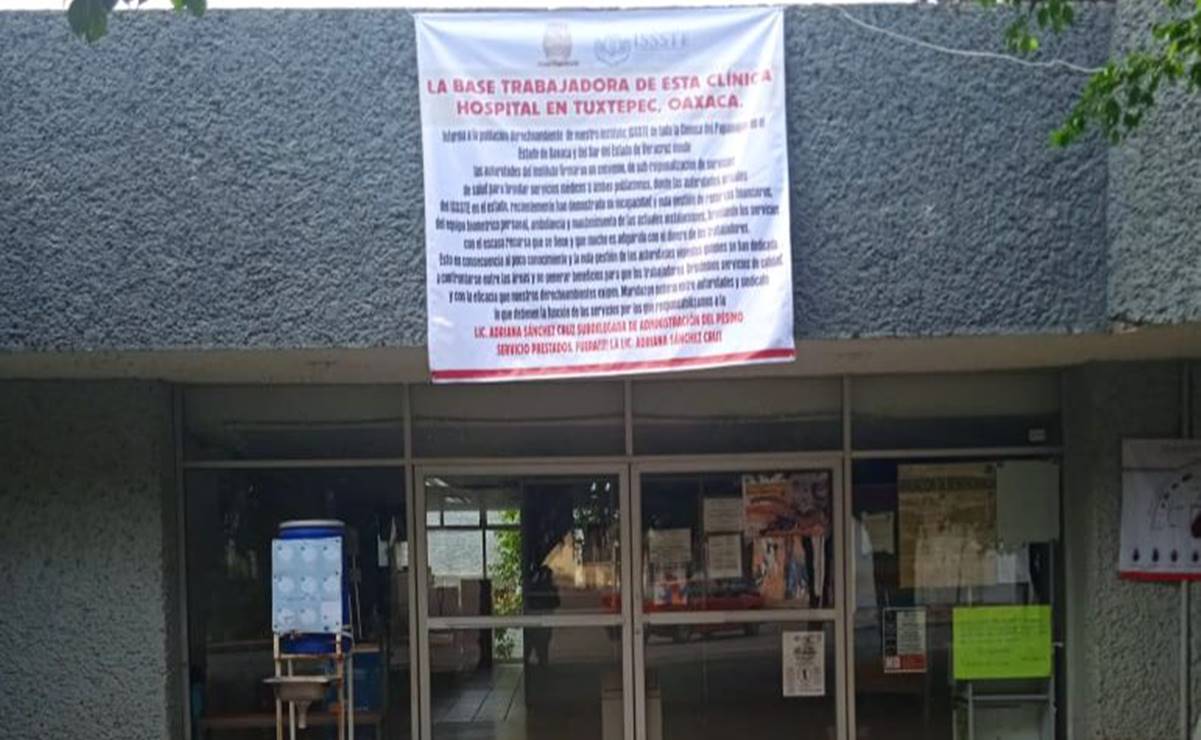Cumple 3 días paro laboral en ISSSTE de Tuxtepec; acusan desantención del gobierno de Oaxaca. Foto: Antonio Mundaca