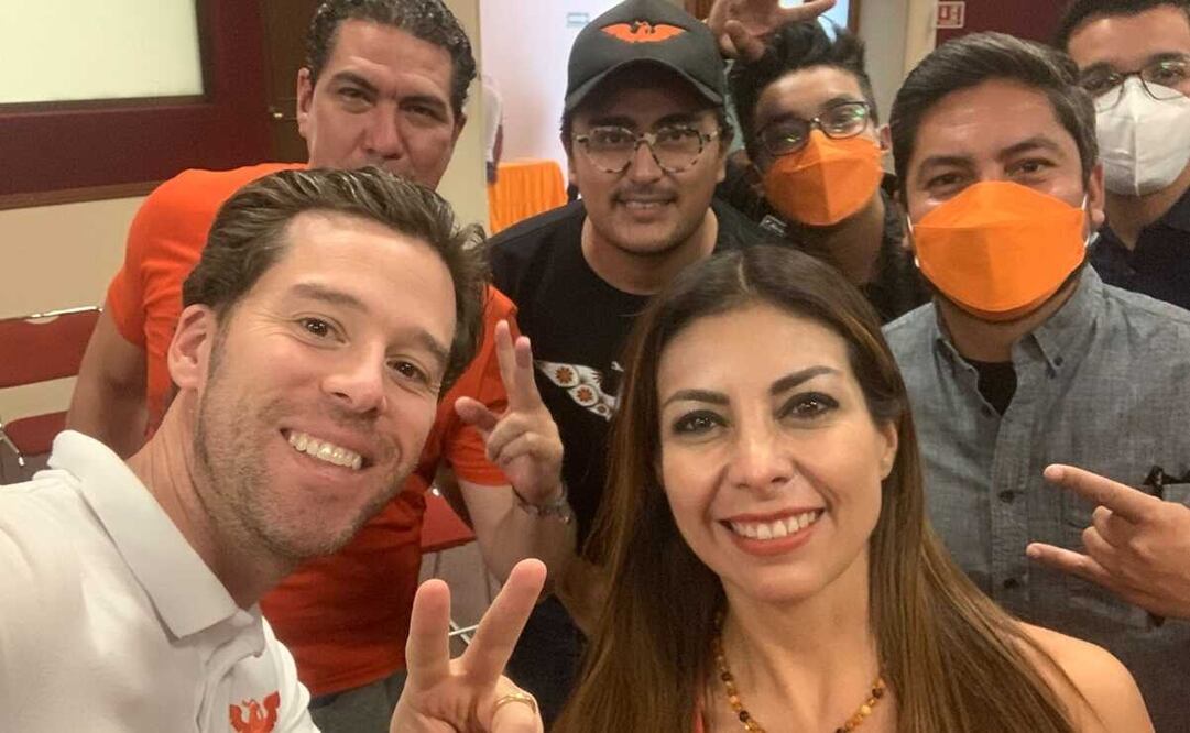 Alejandra Morlán, candidata de MC, se comprometió a otorgar 90% de las obras públicas a empresas oaxaqueñas, en caso de ganar la gubernatura. Foto: Especial